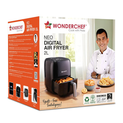 Wonderchef Neo Digital Air Fryer | 1000W, 2 Litres