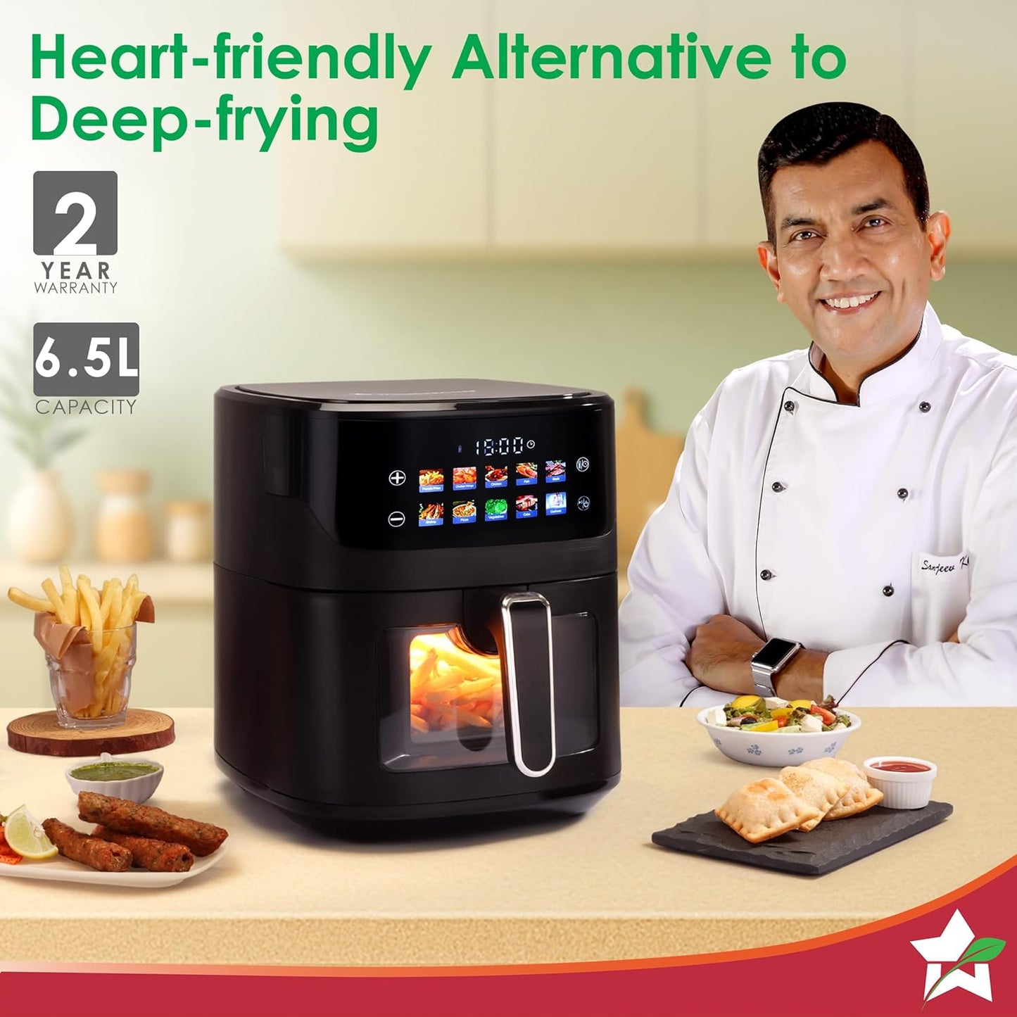 Wonderchef Evita Digital Air Fryer, 1600W, 6.5 L