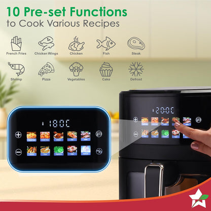 Wonderchef Evita Digital Air Fryer, 1600W, 6.5 L