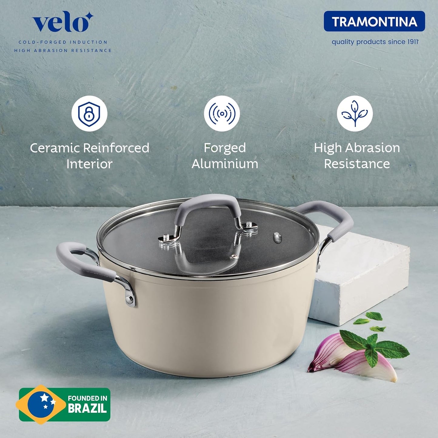 Tramontina Velo 24cm /4.9 L Forged with Ceramic Reinforced Interior Casserole