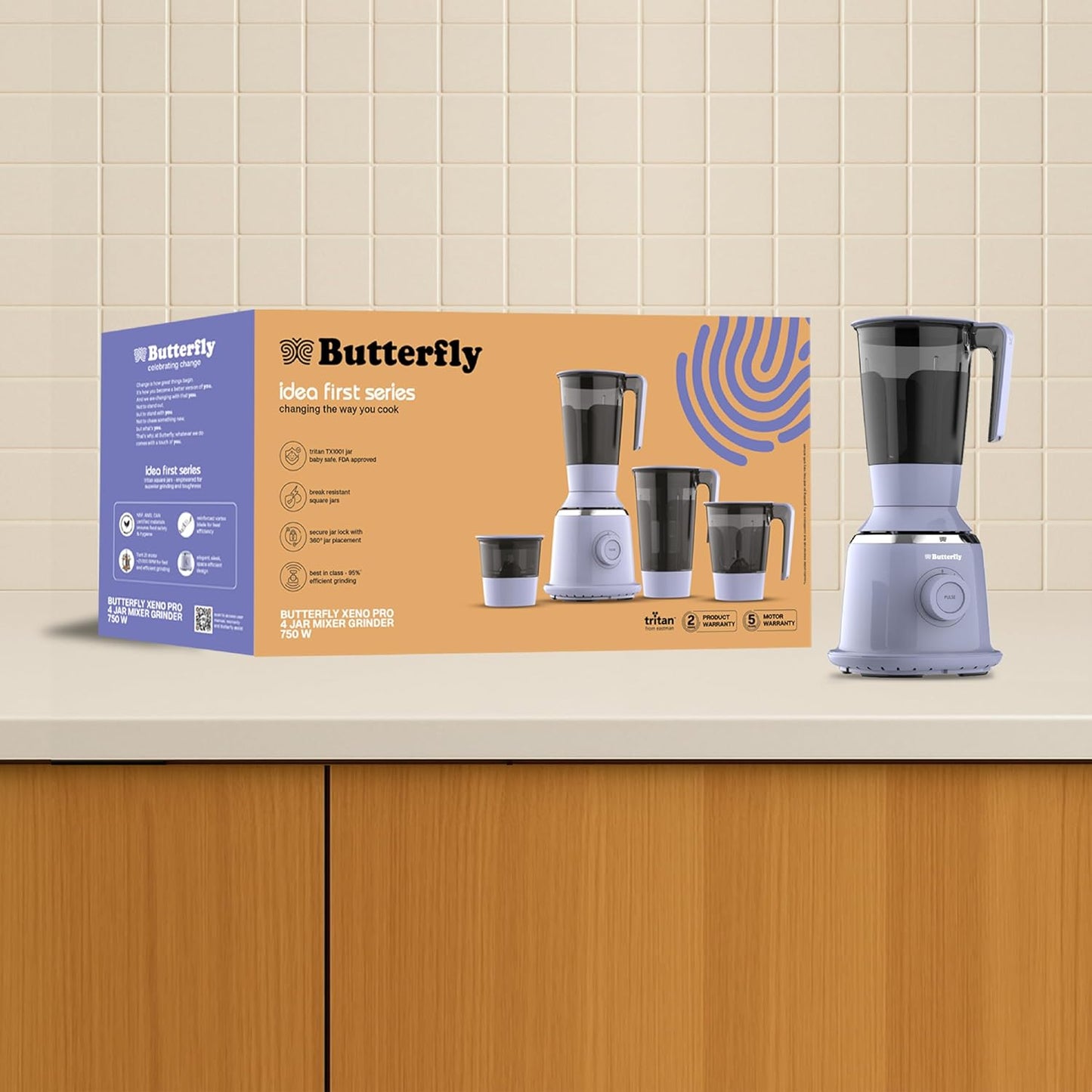 Butterfly Xeno Pro 750W Mixer Grinder 4 Jars
