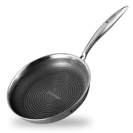 Bergner Hi-Tech TriPly Stainless Steel 20cm Frypan, Honeycomb Non-Stick Coating Frying Pan