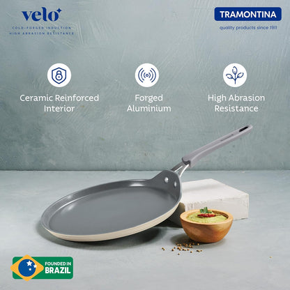 Tramontina Velo 28cm Forged with Ceramic Reinforced Interior Flat Dosa Tawa