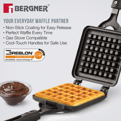 Bergner  Senator Waffle Maker for Crispy Waffle at Home - Gas Stove Compatible