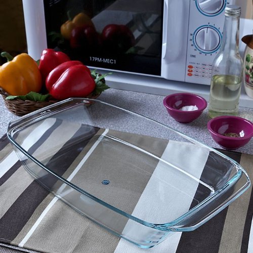 Borosil Rectangular Dish, 3 litres, Baking Dish/Large