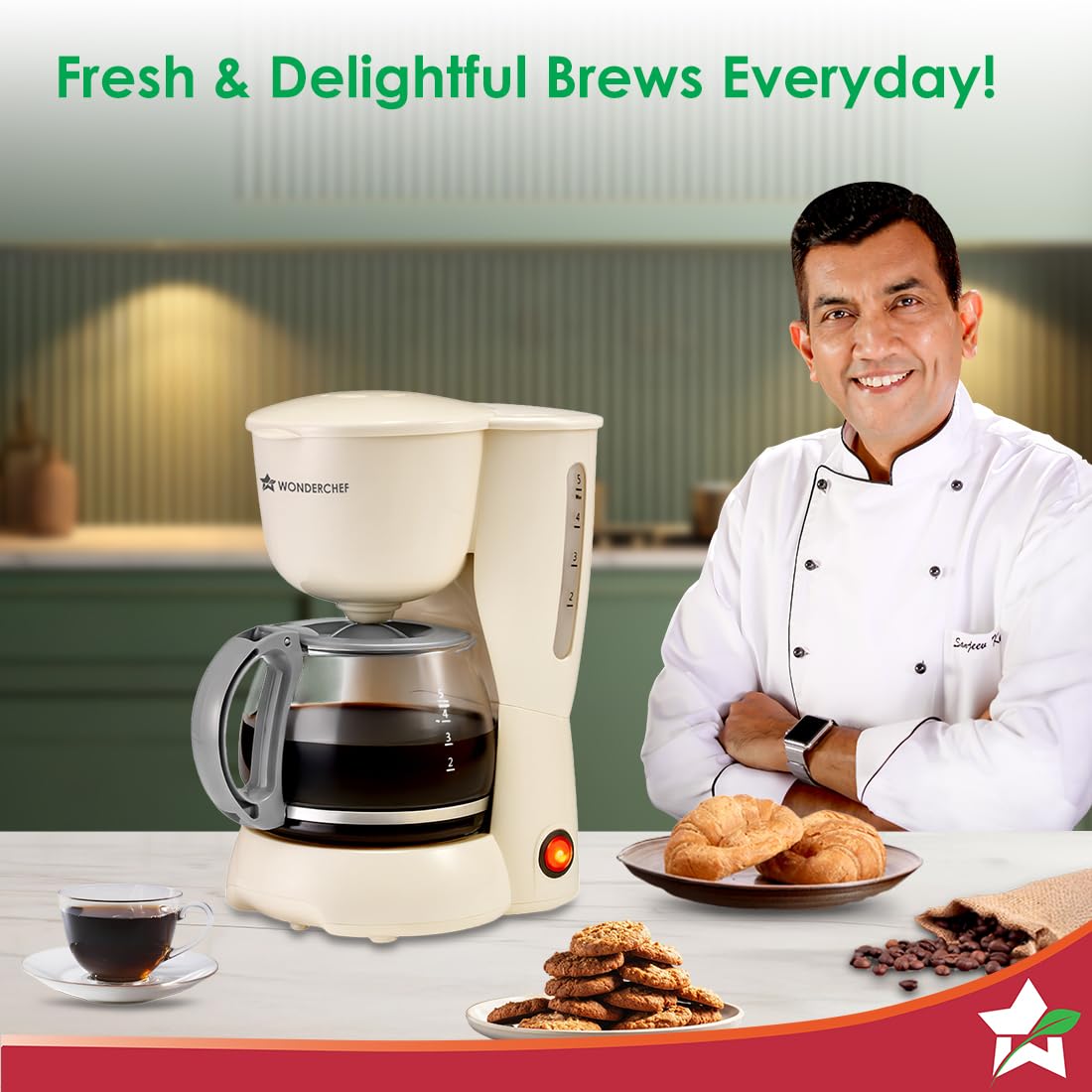 Wonderchef Veneto Ivory Brew Coffee Machine