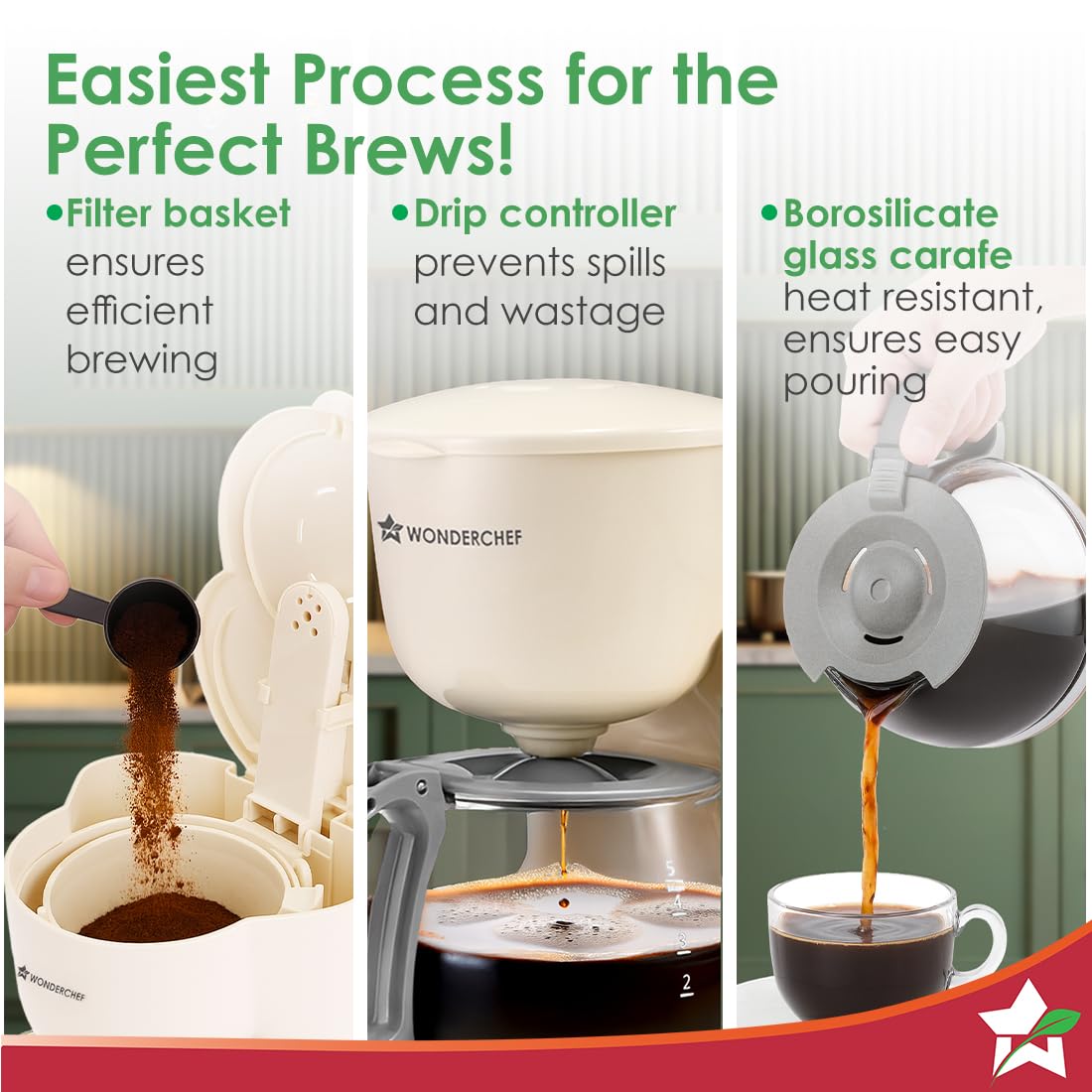 Wonderchef Veneto Ivory Brew Coffee Machine