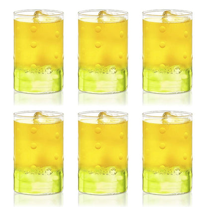 Borosil 295ml 6pc Transparent Drinking Glass | Borosilicate Glass Tumblers for Water, Cold Drinks, Juice | Flame Proof, Microwave & Dishwasher Safe | for Daily use & Gifting (Medallions)