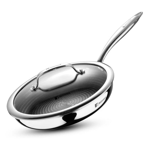 Bergner Tri-Ply Hitech Giro 24cm Frypan with Glass Lid