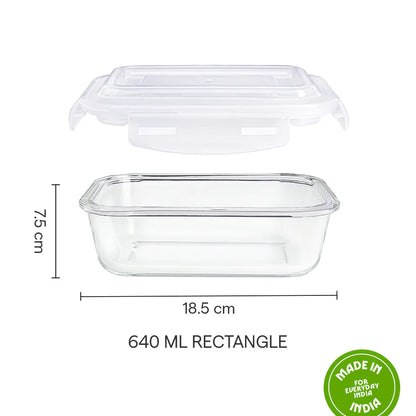 BOROSIL 1N KLIP N STORE BLUE RECT 640ML