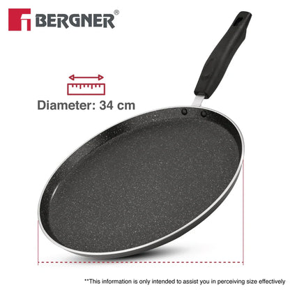 BERGNER Essential Plus 34cm Non-Stick Dosa Tawa