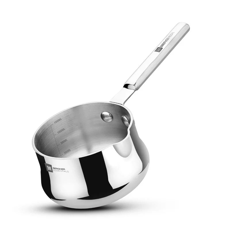BERGNER Essentials Triply 14Cm(1.5L)Stainless Steel Coffee Warmer/Milk Warmer