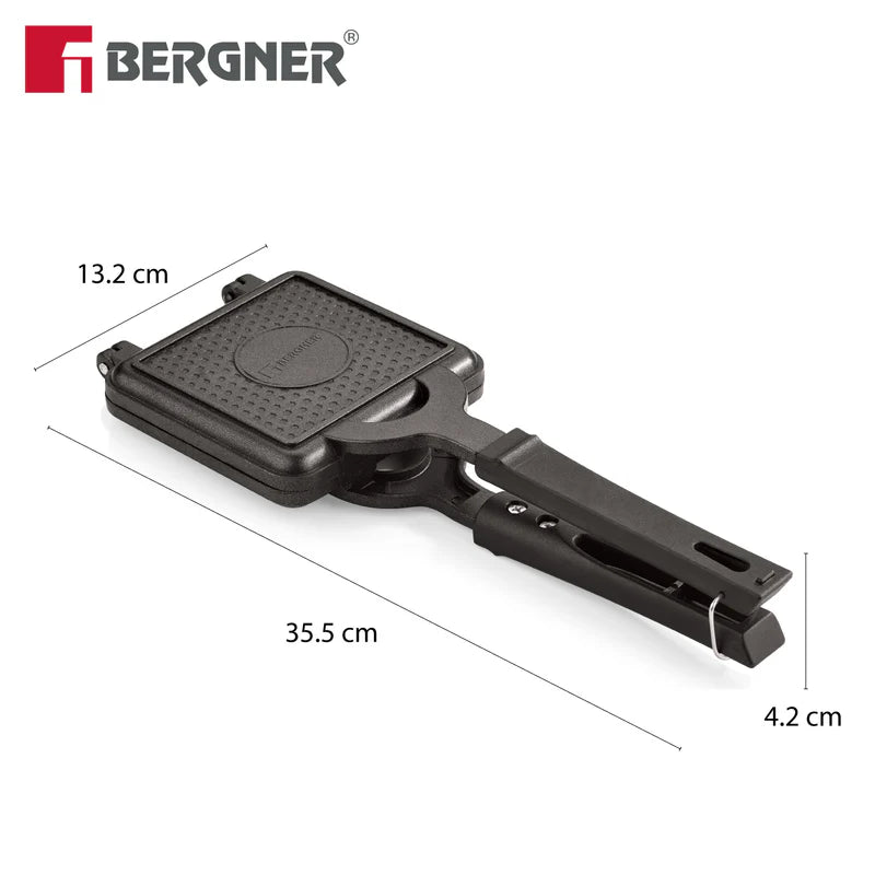Bergner Senator Grill Toaster, Non-Stick, Cast Aluminum - Gas Stove Compatible