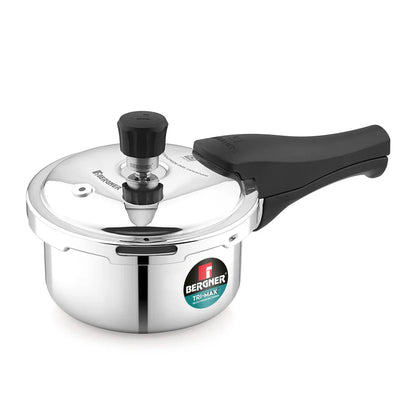 Bergner Tri-Max Junior Triply 1 Litre Pressure Cooker, Triply Body, Outer Lid Mini Pressure Cooker