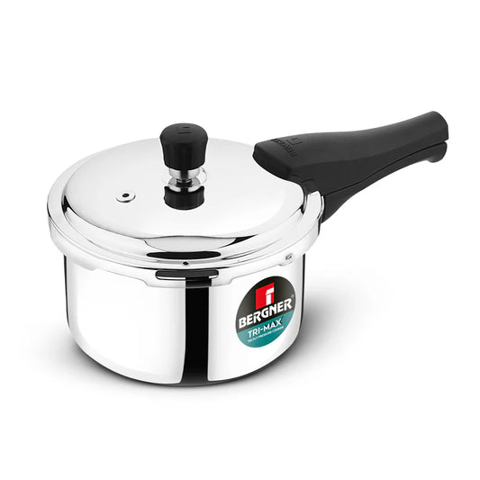 Bergner Tri-Max Junior Triply 1.5 Litres Pressure Cooker, Triply Body, Outer Lid Pressure Cooker