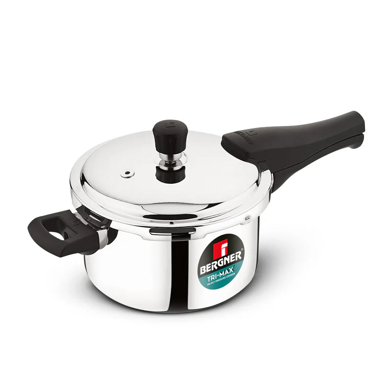 Bergner Argent Classic Triply Stainless Steel 2.5 Liters Outer Lid Pressure Cooker