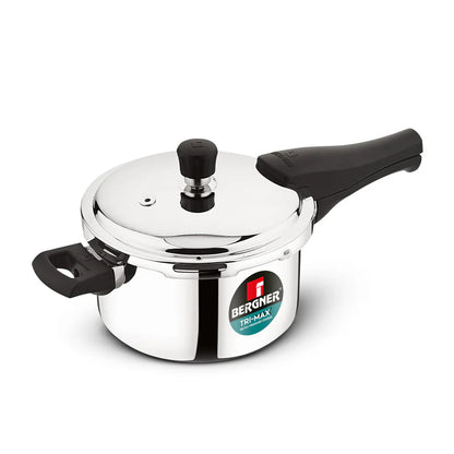 Bergner Tri-Max 3 L Triply Pressure Cooker, Outer Lid Cooker
