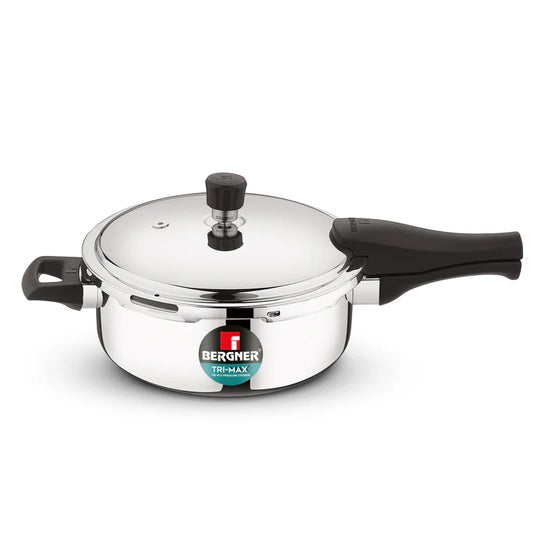 Bergner Trimax Triply Stainless Steel 3.5 Liters Outer Lid Pressure Pan