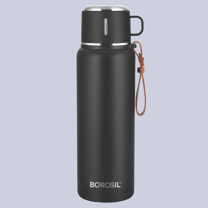 Borosil Cruise Double Wall Bottle,900ml Black