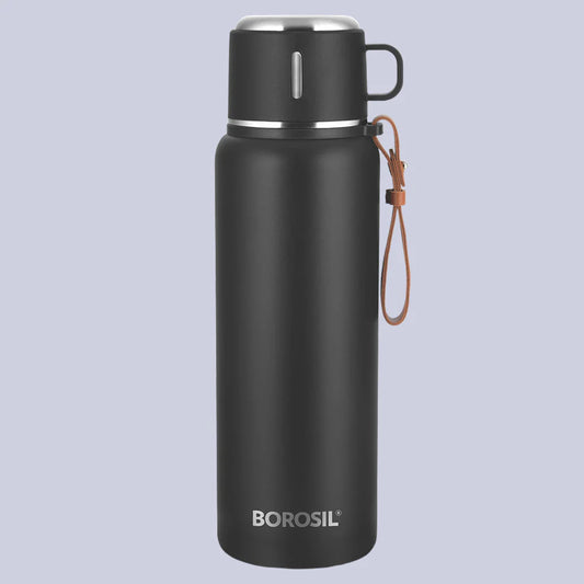 Borosil Cruise Double Wall Bottle,900ml Black