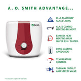 AO Smith HSE-SGS-006 6-Litre Electric Storage Water Heater (White)