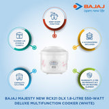 Bajaj Majesty New RCX21 DLX 550-Watt Deluxe Multifunction Cooker