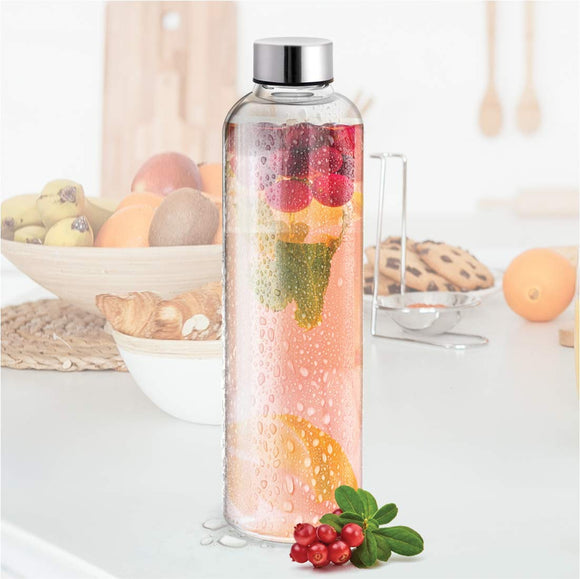Treo by Milton Clarion Borosilicate Glass Water Bottle, 760 ml