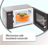 Milton Microwow One Touch 1500 Insulated Inner Steel Casserole, 1340 ml, Orange