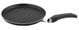 Nirlep Round Grill Fry pan, Black, Aluminium, Black, 1 Pc