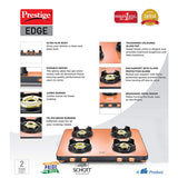 Prestige Edge Gas Table PEPS 04 - Pastel Gas Stove
