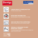 Prestige SS Platina Popular Fry Pan, 260 mm, Silver