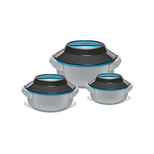 Milton Microwow Insulated Casserole Gift, Set of 3, Grey