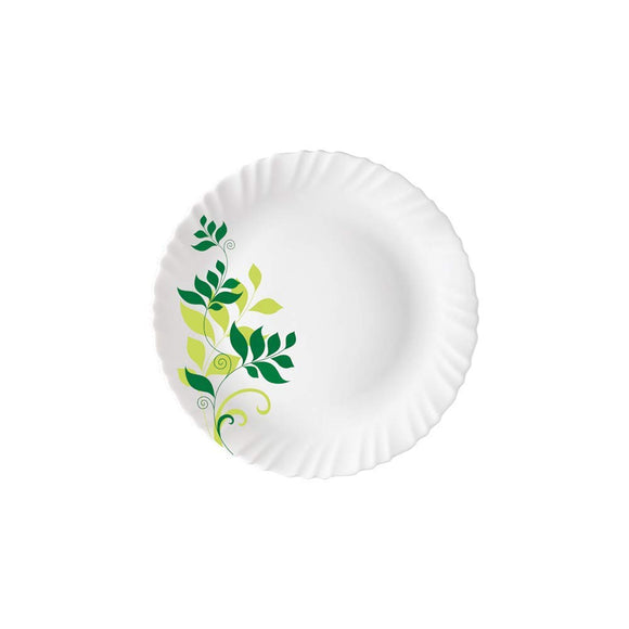 Larah by Borosil Fern Opalware Dinner Set, 33-Pieces, White