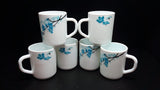 Larah by Borosil Mimosa Opalware Mug Set, 6-Pieces, White