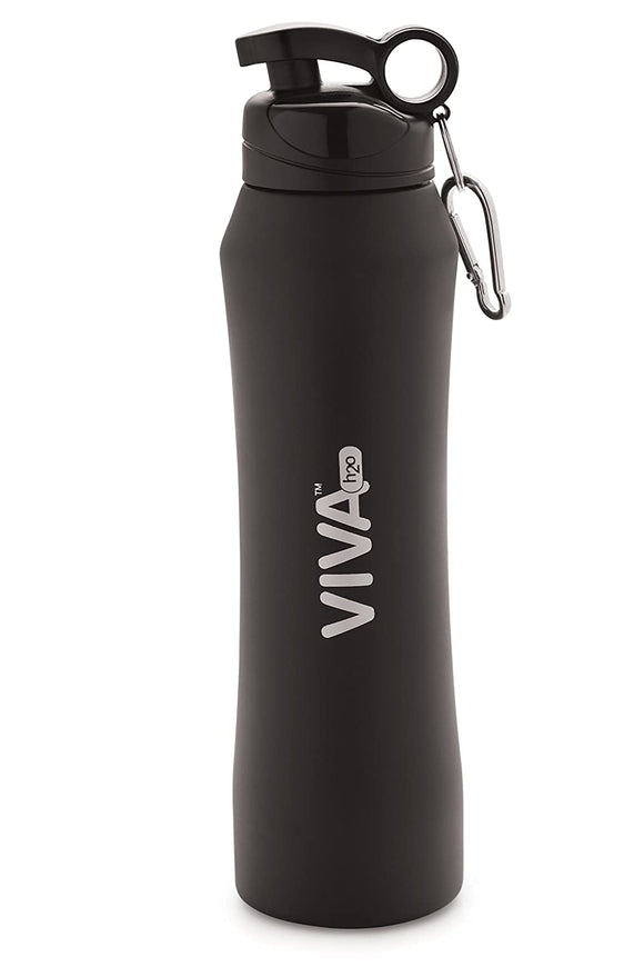 VIVA h2o Stainless Steel Water Bottle, Double Wall Vacuum Insulated Travel Mug 100% Leak & Sweat Proof BPA Free, Cold 12 Hrs/Hot 12 Hrs Perfect for Camping, Cycling, Gym, School 680 ML