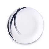 Larah by Borosil - Moon Series, Indigo Stella 19 Pieces Opalware Dinner Set, White