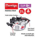 Prestige Clip-on Svachh Stainless Steel Pressure Cooker 2 Ltrs