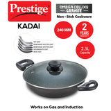 Prestige Omega Deluxe Granite Kadai, 240mm