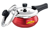 Prestige Deluxe Duo Plus Induction Base Aluminum Pressure Cooker, 2 Litres, Silky Red