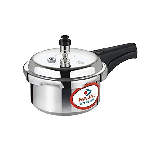 Bajaj PCX 2IB, 2 LTR Aluminium Pressure Cooker with Induction Base (Silver, ISI Certified)