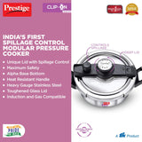 Prestige Clip-on Svachh Stainless Steel Pressure Cooker 3 Ltrs 22cm