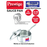 Prestige Tri Ply Sauce Pan 140 mm