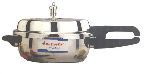 Butterfly BL-3.5L Blue Line Wider Stainless Steel Pressure Cooker, 3.5-Liter