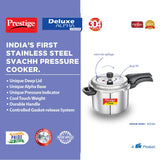 Prestige Svachh Deluxe Alpha Stainless Steel Pressure Cooker 4 Liters
