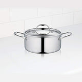 Borosil 5-Ply Stainless Steel Casserole, 2.7L, Silver