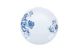 Larah by BOROSIL Opalware Glass Dinner Set - 33 Pieces, White & Blue