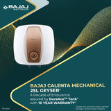 Bajaj Calenta Storage 25 Litre Verical 5 Star Water Heater (White and Brown)