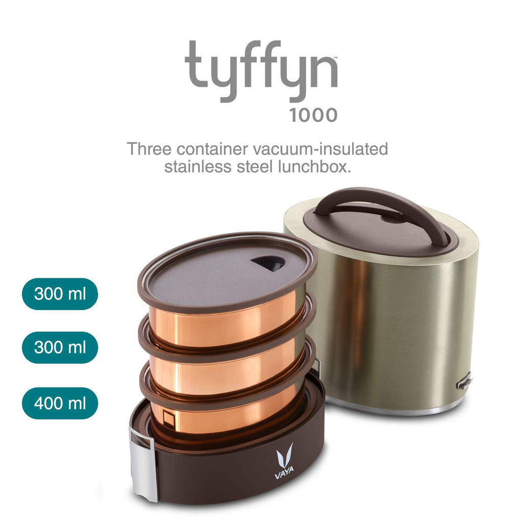Meet Vaya Tyffyn 1000, a tiffin lunchbox for carrying warm, fresh