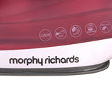 Morphy Richards Glide 1250W Steam Iron with Steam Burst, Vertical and Horizontal Ironing, Non-Stick Coated Soleplate, White and Red