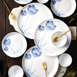 Larah by Borosil - Moon Series, Tulip 19 Pieces Opalware Dinner Set, White